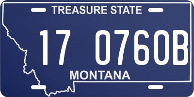 MT license plate 170760B