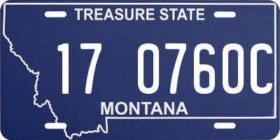 MT license plate 170760C