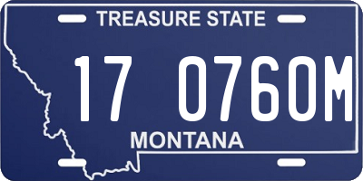 MT license plate 170760M