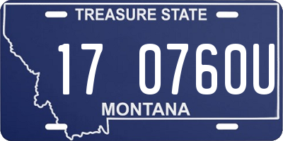 MT license plate 170760U