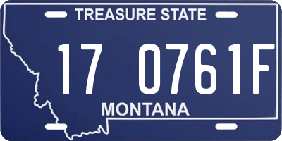 MT license plate 170761F