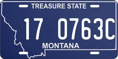 MT license plate 170763C