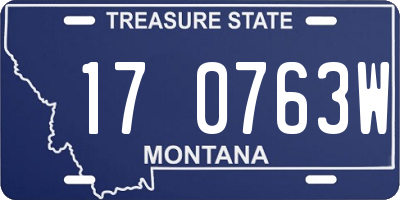 MT license plate 170763W
