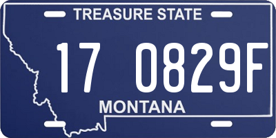 MT license plate 170829F