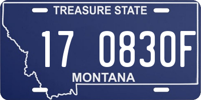 MT license plate 170830F