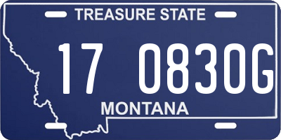 MT license plate 170830G