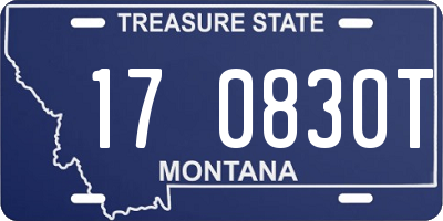 MT license plate 170830T