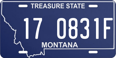 MT license plate 170831F