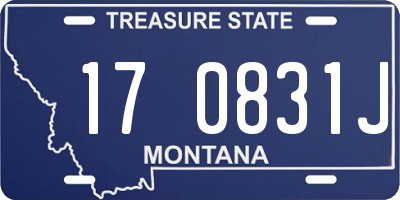 MT license plate 170831J
