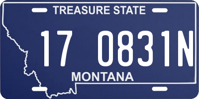 MT license plate 170831N