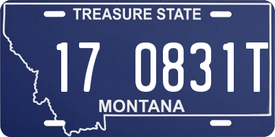 MT license plate 170831T