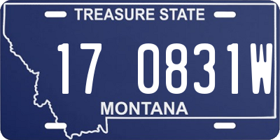 MT license plate 170831W