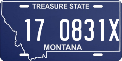 MT license plate 170831X