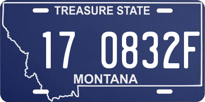 MT license plate 170832F