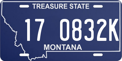 MT license plate 170832K
