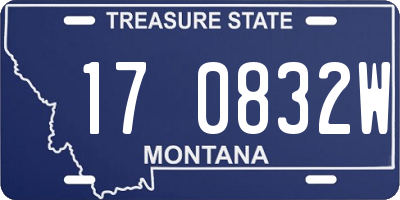 MT license plate 170832W
