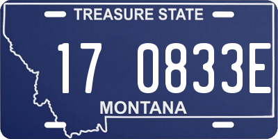 MT license plate 170833E