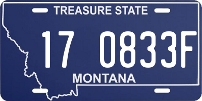 MT license plate 170833F
