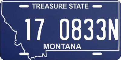 MT license plate 170833N