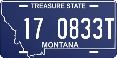 MT license plate 170833T