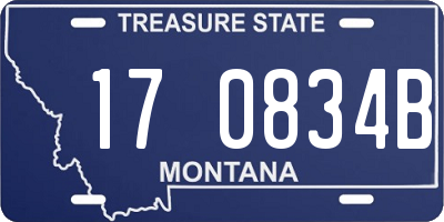 MT license plate 170834B