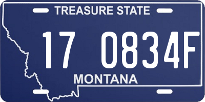 MT license plate 170834F