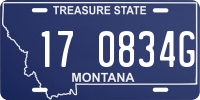 MT license plate 170834G