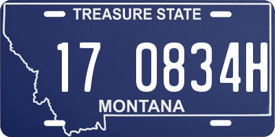 MT license plate 170834H