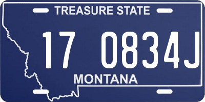 MT license plate 170834J
