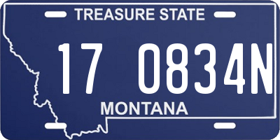 MT license plate 170834N