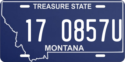 MT license plate 170857U