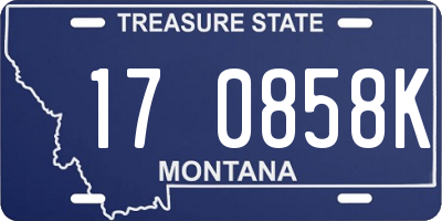 MT license plate 170858K