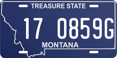 MT license plate 170859G