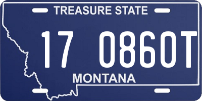 MT license plate 170860T
