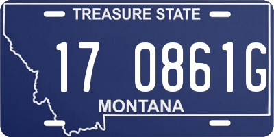 MT license plate 170861G