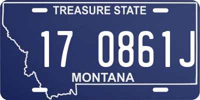 MT license plate 170861J