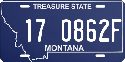 MT license plate 170862F