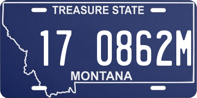 MT license plate 170862M