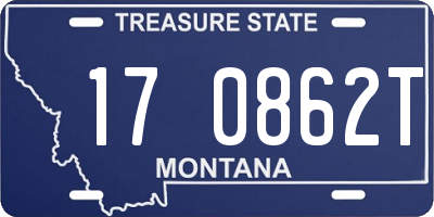 MT license plate 170862T
