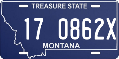 MT license plate 170862X