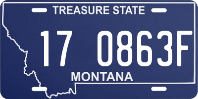 MT license plate 170863F