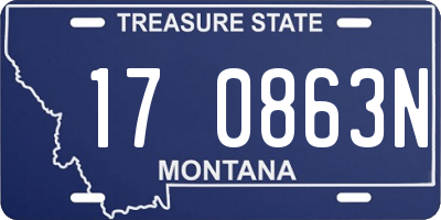 MT license plate 170863N
