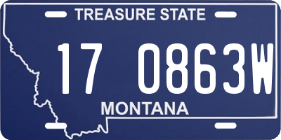 MT license plate 170863W