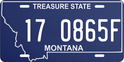 MT license plate 170865F