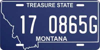 MT license plate 170865G