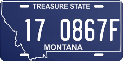 MT license plate 170867F