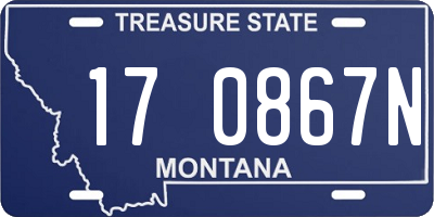 MT license plate 170867N