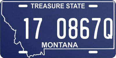 MT license plate 170867Q