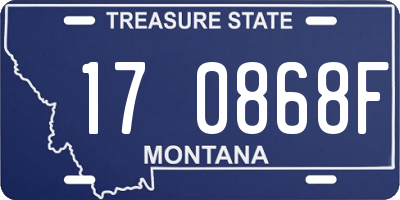 MT license plate 170868F
