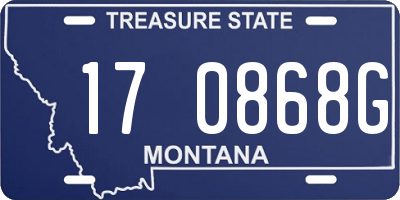 MT license plate 170868G